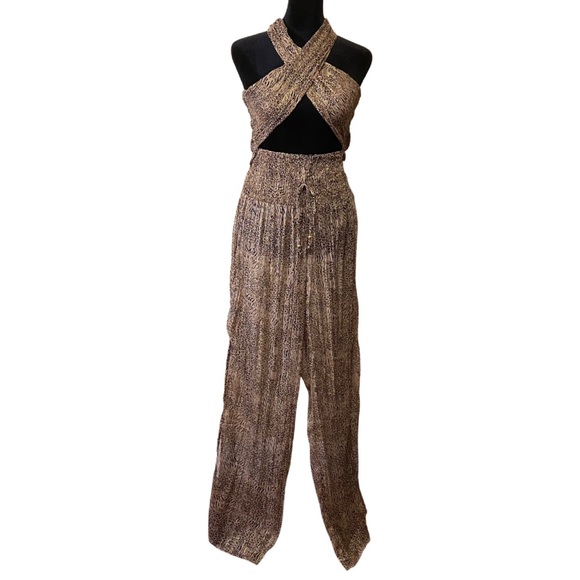 FashionNova Leopard 2 Piece Sheer Swim Cover Up Set Women’s - Size Large - Picture 5 of 16